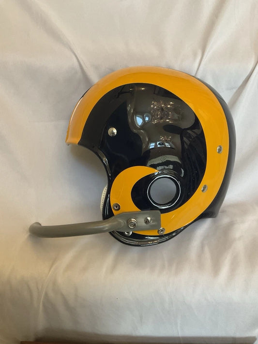 Los Angeles Rams 1960 Vintage RK4 Style Full Size Football Half Helmet Shell WESTBROOKSPORTSCARDS