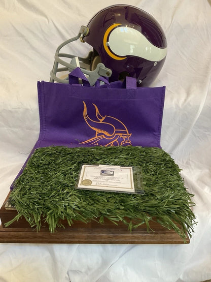 Minnesota Vikings Purple People Eaters Autographed Football Helmet With Turf WESTBROOKSPORTSCARDS