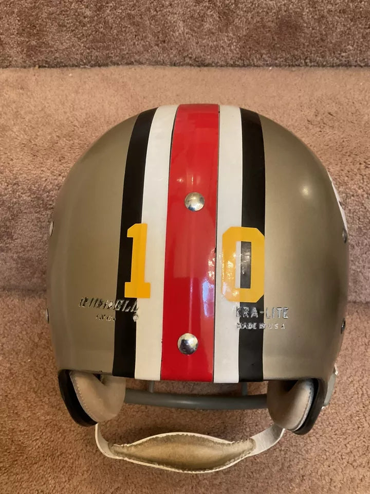 Original Riddell 1971 Ohio State Buckeyes Kra-Lite TK2 Game Football Helmet WESTBROOKSPORTSCARDS