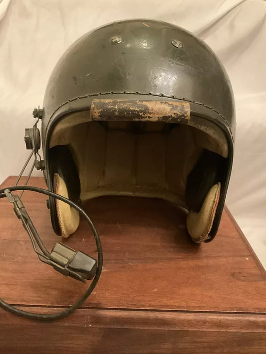 Cold War US Army Armor Tank Crew Football Helmet 'MacGregor' Communications Rare  WESTBROOKSPORTSCARDS   