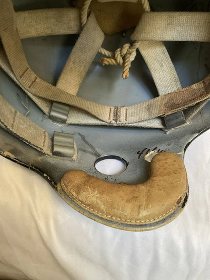 Riddell Kra-Lite TK5 Used Cracked Early 60s Suspension Football Helmet Size7 3/8 WESTBROOKSPORTSCARDS