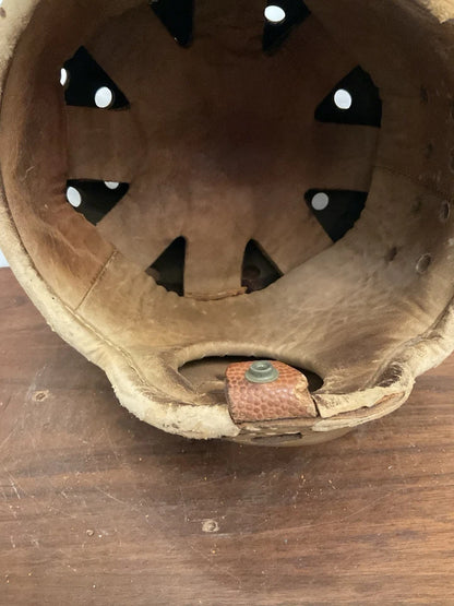 Rawlings NHC Authentic Leather Suspension Football Helmet Chin Strap Size 7!