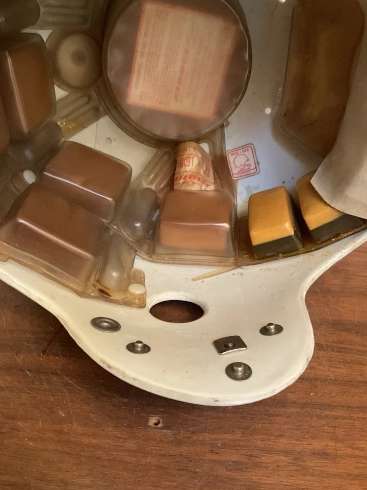 Riddell 1970s Micro-Fit Vintage Football Helmet Size 7 Oilers Buccaneers Cards