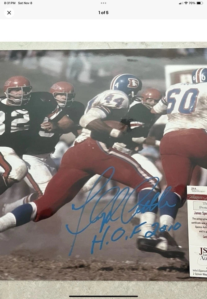 TK2 Style Suspension Football Helmet Custom Denver Broncos Floyd Little Sports Mem, Cards & Fan Shop:Autographs-Original:Football-NFL:Helmets WESTBROOKSPORTSCARDS