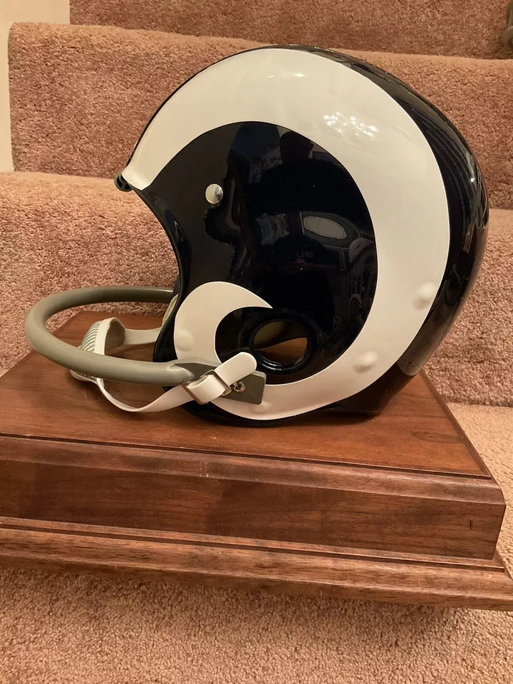 RK2 Style Suspension Football Helmet- Custom Los Angeles Rams Roman Gabriel WESTBROOKSPORTSCARDS