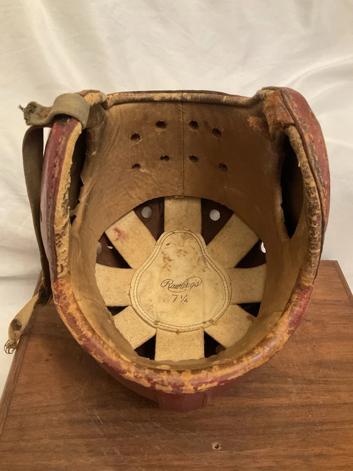 Rawlings A11 Authentic Leather Suspension Football Helmet Size 7 1/4! WESTBROOKSPORTSCARDS