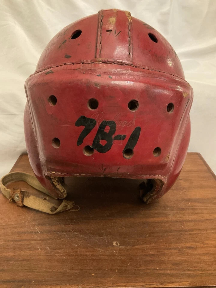Rawlings A11 Authentic Leather Suspension Football Helmet Size 7 1/4! WESTBROOKSPORTSCARDS