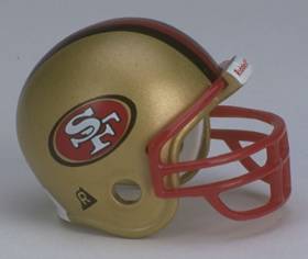 Riddell Pocket Pro and Throwback Pocket Pro mini helmets ( NFL ): Lot of 25 San Francisco 49ers Pocket Pro Helmets
