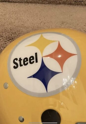 1 Full Size Pittsburgh Steelers “Steel” Football Helmet Decal 20 mil Thickness