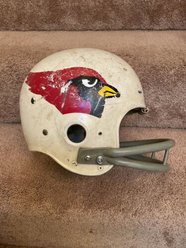Vintage Game Used 1970 Riddell Kra-Lite Football Helmet St. Louis Cardinals