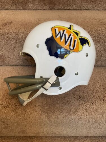 1970-72 West Virginia Mountaineers TK Suspension Football Helmet Licensed Sports Mem, Cards & Fan Shop:Fan Apparel & Souvenirs:College-NCAA WESTBROOKSPORTSCARDS   
