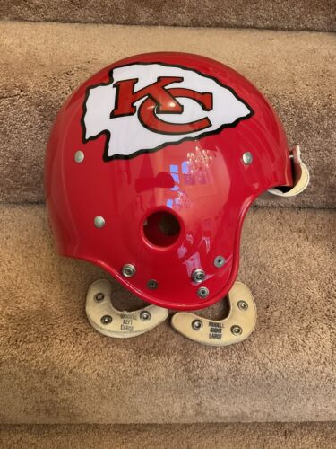 Vintage 1970s TK2 Riddell Kra-Lite II Football Helmet Kansas City Chiefs