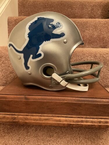 detroit lions motorcycle helmet RK2 Style Suspension Football Helmet- 1970 Detroit Lions Lem Barney – WESTBROOKSPORTSCARDS