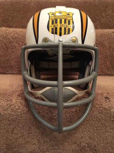 destroyed football helmet Riddell Kra-Lite RK2 Suspension 63 San Diego Chargers Football Helmet – WESTBROOKSPORTSCARDS