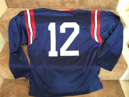 Vintage Pro Player Football Jersey- NWT- #12- Tom Brady Patriots Colors Sports Mem, Cards & Fan Shop:Fan Apparel & Souvenirs:Football-NFL WESTBROOKSPORTSCARDS   