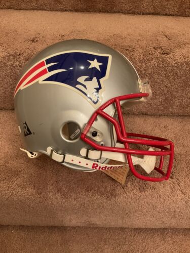 Vintage Riddell New England Patriots Football Helmet Drew Bledsoe Autograph