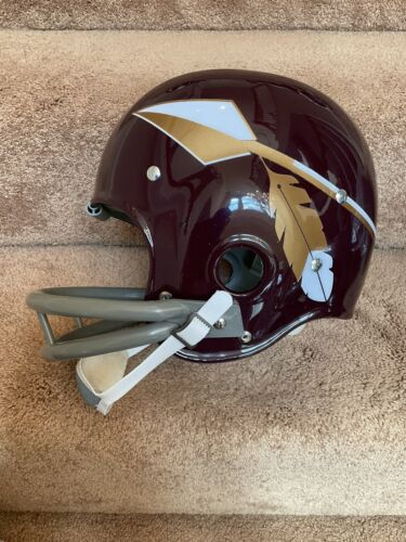 buy redskins motorcycle helmet 1965 Washington Redskins Spear RK2 Style Custom Football Helmet Charle – WESTBROOKSPORTSCARDS