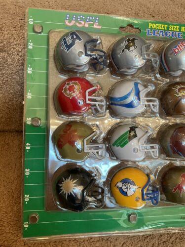 1984 Riddell USFL Pocket Pro Helmet Set United States Football League – WESTBROOKSPORTSCARDS 1984 Riddell USFL Pocket Pro Helmet Set United States Football League – WESTBROOKSPORTSCARDS