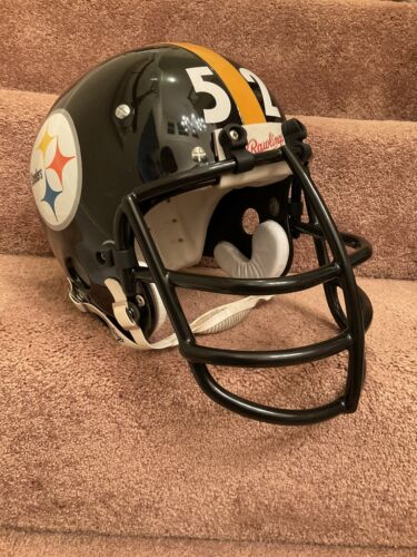 80s steeler football helmet Vintage RARE Rawlings HND-9 Football Helmet Pittsburgh Steelers Mike W – WESTBROOKSPORTSCARDS