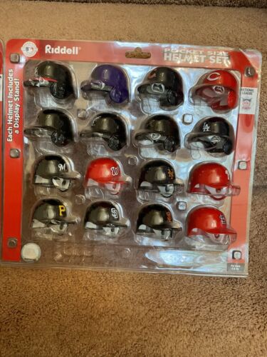 Riddell MLB Pocket Pro 32 Helmet Complete Set With Throwbacks – WESTBROOKSPORTSCARDS Riddell MLB Pocket Pro 32 Helmet Complete Set With Throwbacks – WESTBROOKSPORTSCARDS