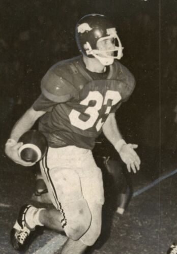 Arkansas Razorbacks 1969 MacGregor Clear Shell Football Helmet Bill Burnett