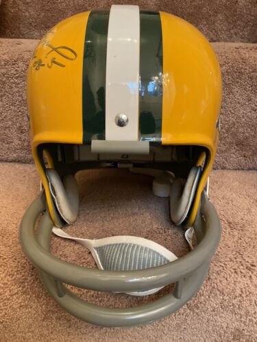 coen brothers football helmet Riddell Kra-Lite RK2 Green Bay Packers Football Helmet Paul Hornung Au – WESTBROOKSPORTSCARDS