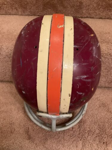 1960s virginia tech football helmet Virginia Tech Hokies Authentic Game Used Riddell Kra-Lite RK2 Football – WESTBROOKSPORTSCARDS
