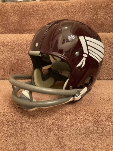 1965 high school football helmet 1965 Washington Redskins Head Dress Logo Prototype RK2 Football Helmet – WESTBROOKSPORTSCARDS