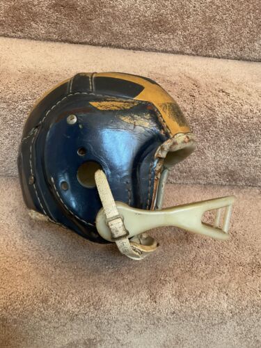 MacGregor Authentic H612 Leather Suspension Football Helmet Michigan Wolverines? Sports Mem, Cards & Fan Shop:Fan Apparel & Souvenirs:Football-NFL MacGregor   