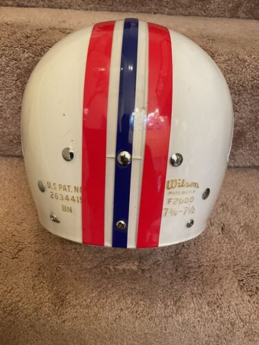 Vintage Clear Shell Wilson F2000 Suspension Football Helmet Boston Patriots 7.5 Sports Mem, Cards & Fan Shop:Fan Apparel & Souvenirs:Football-NFL Riddell   
