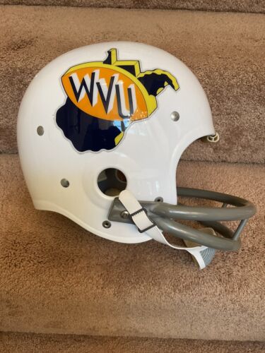1970-72 West Virginia Mountaineers TK Suspension Football Helmet Licensed Sports Mem, Cards & Fan Shop:Fan Apparel & Souvenirs:College-NCAA WESTBROOKSPORTSCARDS   