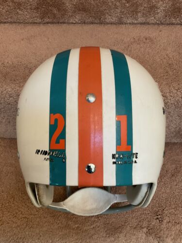 Vintage Riddell Kra-Lite TK2 Football Helmet 1973 Miami Dolphins Jim Kiick Rare Sports Mem, Cards & Fan Shop:Fan Apparel & Souvenirs:Football-NFL Riddell   