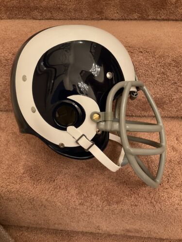 Los Angeles Rams Painted Horns RK2 Style Suspension Football Helmet Merlin Olsen