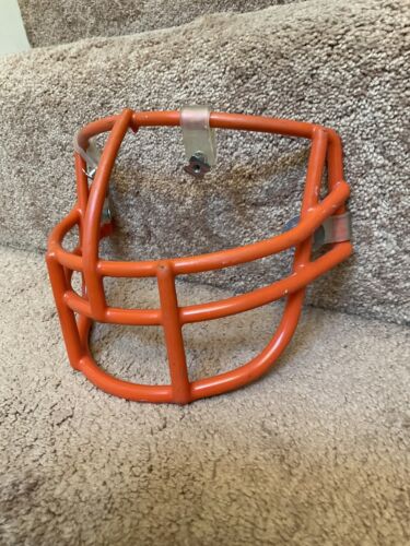 all orange chrom football helmet Vintage Riddell 1980s NOPO Football Helmet Lineman Orange 2-Dot Facema – WESTBROOKSPORTSCARDS