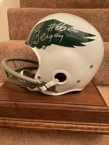Bill Bergy Autographed Philadelphia Eagles Riddell Kra-Lite RK2 Football Helmet Sports Mem, Cards & Fan Shop:Autographs-Original:Football-NFL:Helmets WESTBROOKSPORTSCARDS   