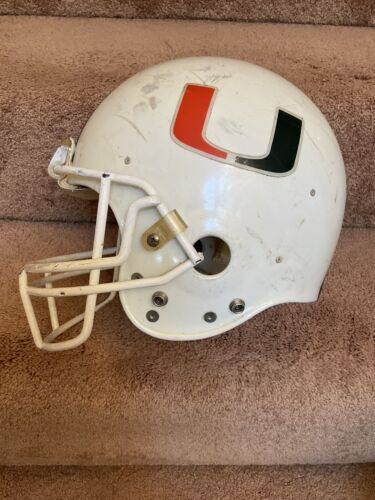 Miami Hurricanes Game Used Riddell PAC-3 Football Helmet 1978-84 Sports Mem, Cards & Fan Shop:Fan Apparel & Souvenirs:College-NCAA Schutt   