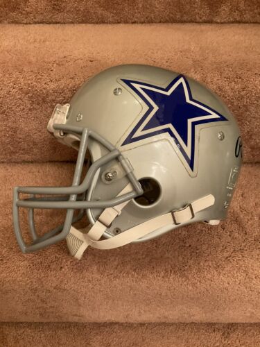 1985 football helmet Authentic Vintage Dallas Cowboys Rare Rawlings RTS Football Helmet Wal – WESTBROOKSPORTSCARDS