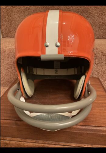 cleveland motorcycle helmets RK4 Husky Vintage Style Football Helmet 1957-1959 Cleveland Browns Jim – WESTBROOKSPORTSCARDS