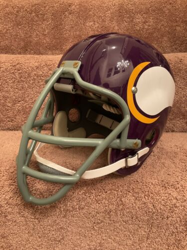 Minnesota Vikings Painted Horns RK Style Suspension Football Helmet Jim Marshall
