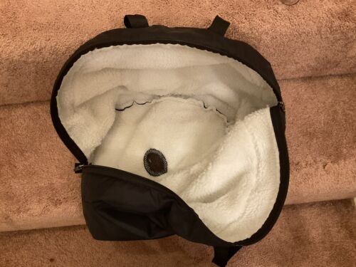 Minus 33 Black Fleeced Lined Zipper Helmet Bag with Handles & Ventilation Hole
