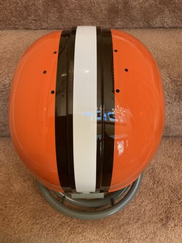 cleveland browns youth football helmet RK4 Husky Vintage Style Suspension Football Helmet Cleveland Browns Ji – WESTBROOKSPORTSCARDS