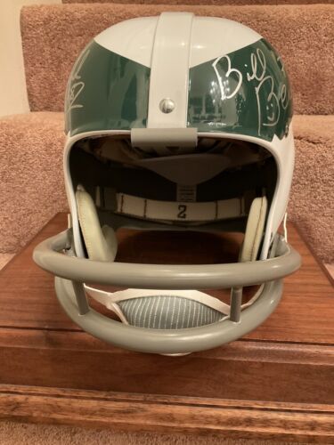 autographed football helmets sales Bill Bergy Autographed Philadelphia Eagles Riddell Kra-Lite RK2 Footba – WESTBROOKSPORTSCARDS