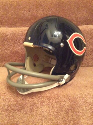 bunker hill bears football helmet Vintage Riddell Kra-Lite Old Football Helmet- 1973 Chicago Bears – WESTBROOKSPORTSCARDS