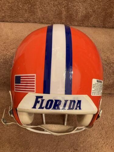 bike helmet with university of florida logo Game Used RIddell VSR4 Football Helmet- Custom Florida Gators – WESTBROOKSPORTSCARDS