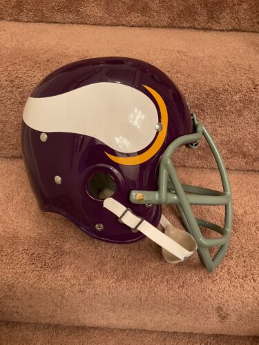Minnesota Vikings Painted Horns RK Style Suspension Football Helmet Jim Marshall