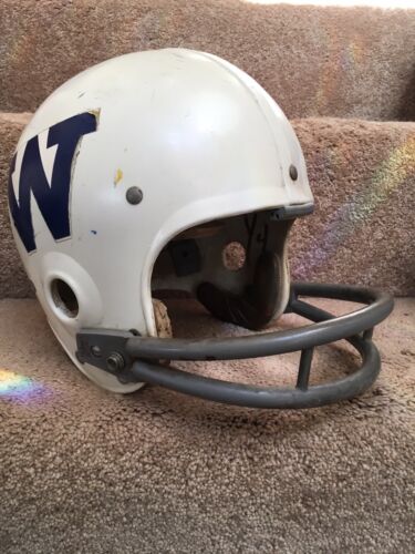 Vintage Original Nokona Football Helmet Washington Huskies 1960s Sports Mem, Cards & Fan Shop:Fan Apparel & Souvenirs:College-NCAA WESTBROOKSPORTSCARDS   