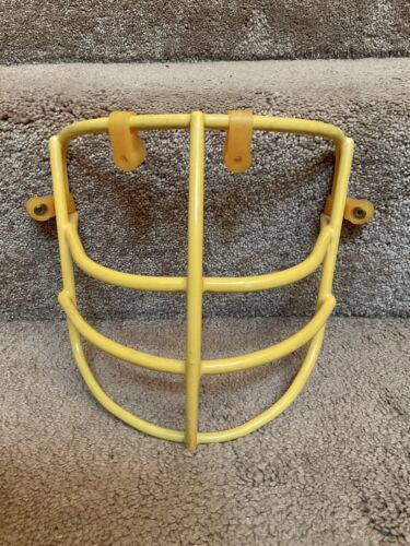 Vintage Schutt 1969 NJOP Large Red Dot Yellow Gold Football Helmet Face Mask