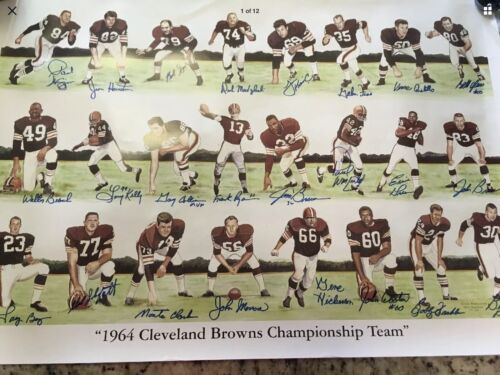CLEVELAND BROWNS 1964 CHAMPIONSHIP TEAM 24 Players SIGNED Autograph JIM BROWN
