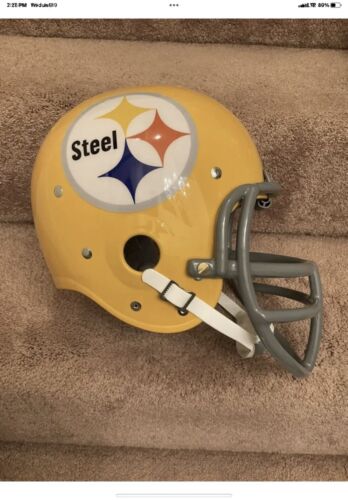 1 Full Size Pittsburgh Steelers “Steel” Football Helmet Decal 20 mil Thickness Sports Mem, Cards & Fan Shop:Autographs-Original:Football-NFL:Helmets WESTBROOKSPORTSCARDS   