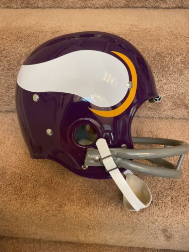 Minnesota Vikings Painted Horns RK2 Style Suspension Football Helmet Tarkenton
